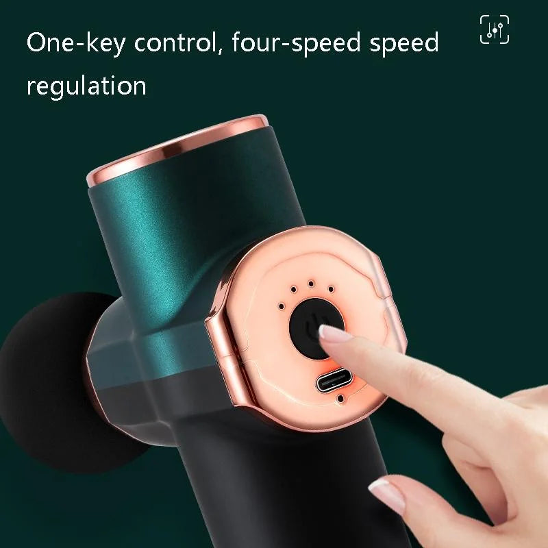 Compact 12V Muscle Relax Massage Gun - Mini Size - Gray