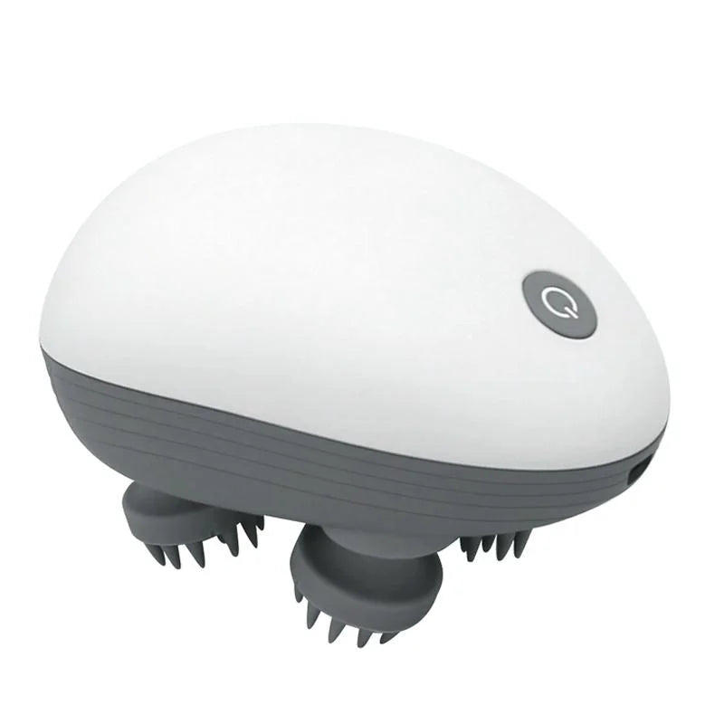 Compact Electric Head Massager Fits All Hair Types - Silver