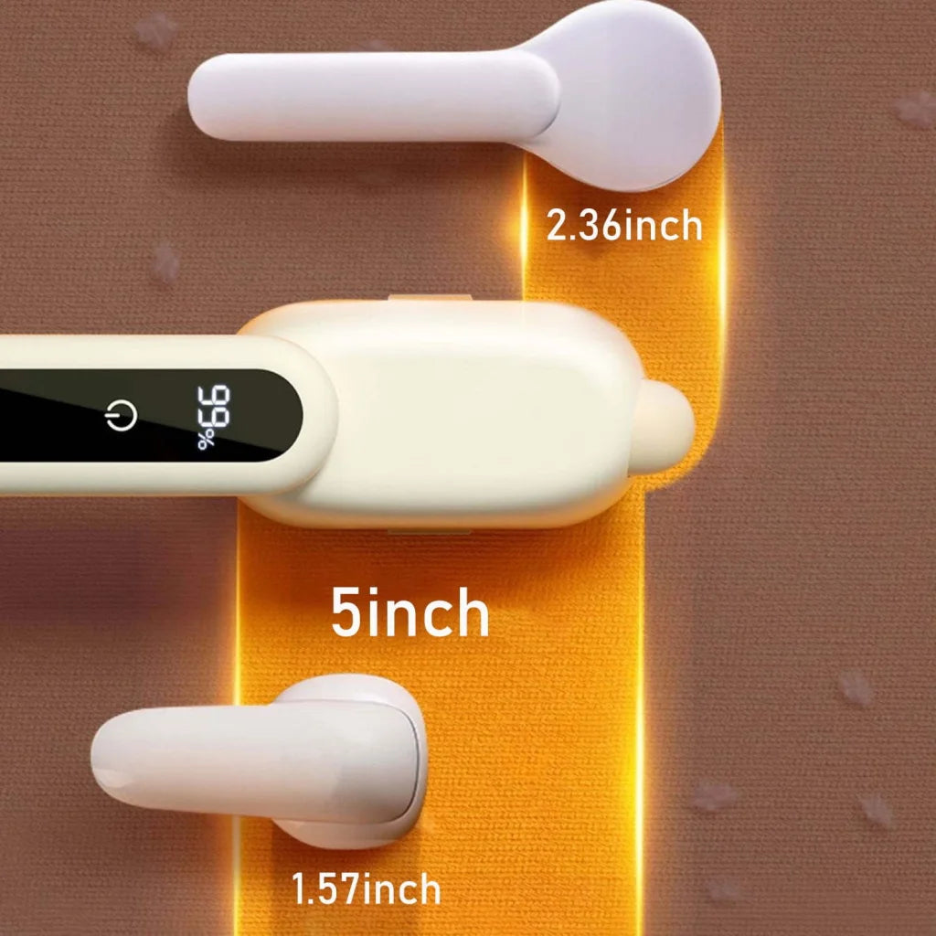 Compact Electric Lint Remover with LED Display & Dual Head