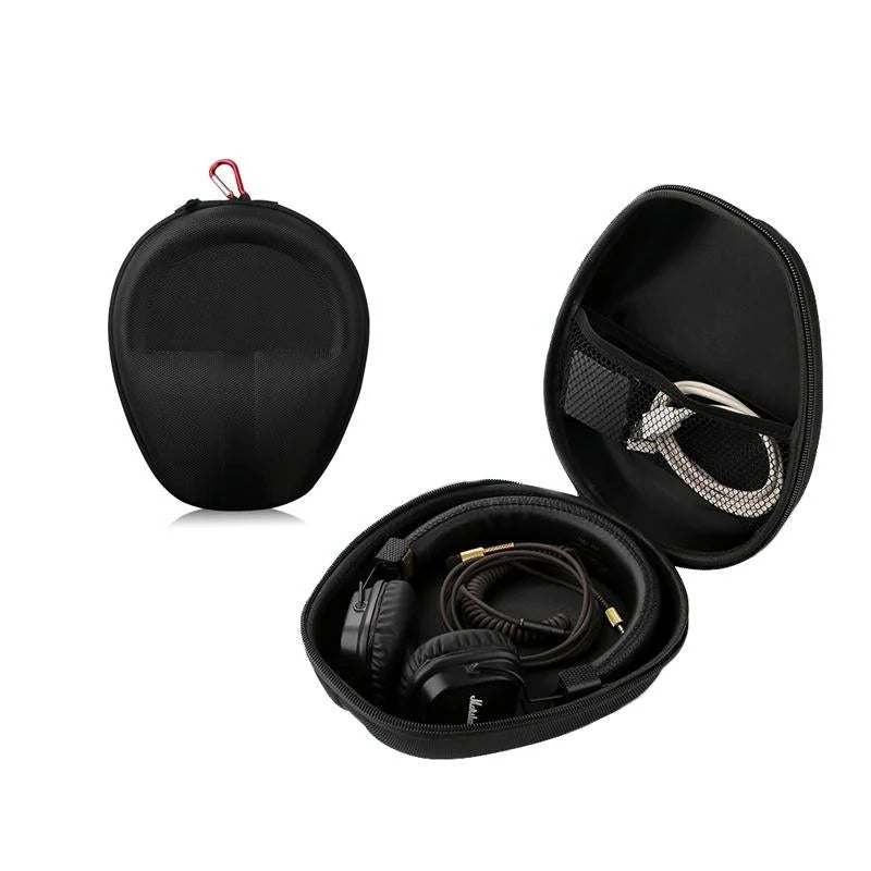 Compact Headphone Storage Bag - Black-1915198099429658624