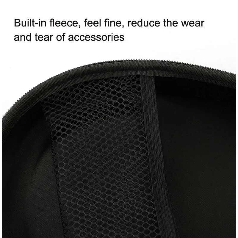 Compact Headphone Storage Bag - Black-1915198099429658627