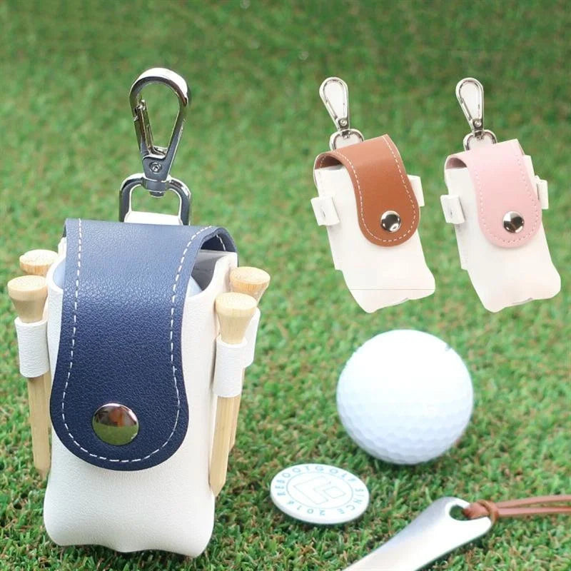 Compact Leather Golf Bag for Protection on the Go - Blue
