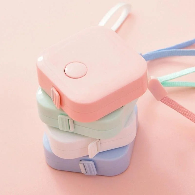 Compact Leather Measuring Tape - 1.5m Mini Cute Portable