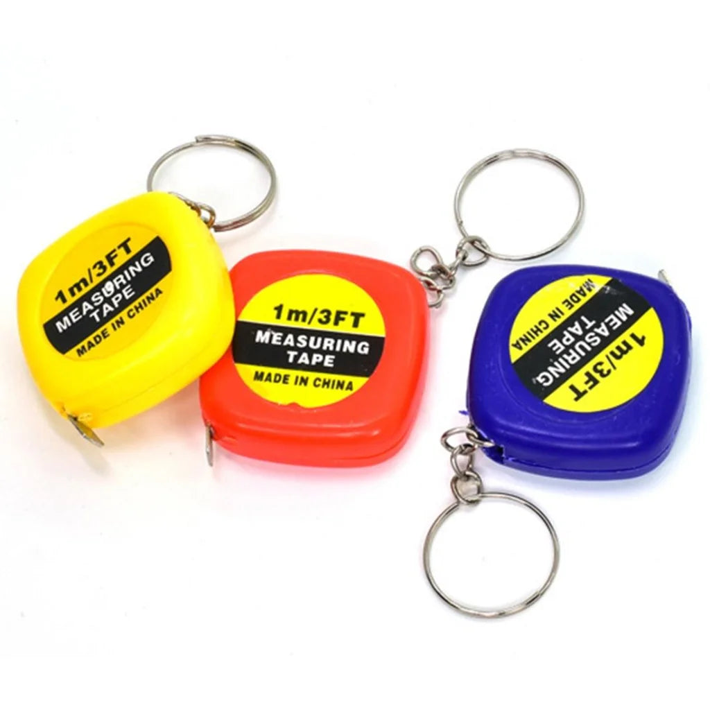 Compact Square Tape Measure Keychain - Set of 4 - Tools >