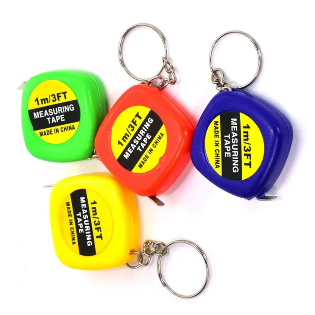 Compact Square Tape Measure Keychain - Set of 4 - Tools >