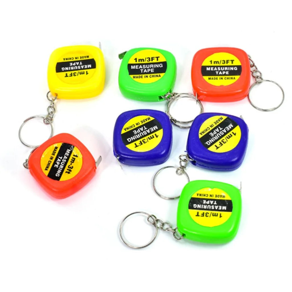Compact Square Tape Measure Keychain - Set of 4 - Tools >
