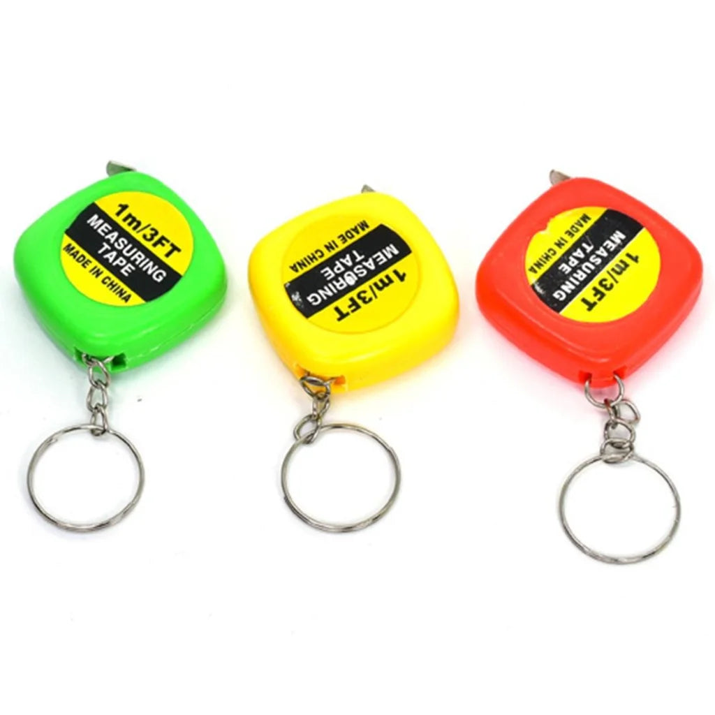 Compact Square Tape Measure Keychain - Set of 4 - Tools >