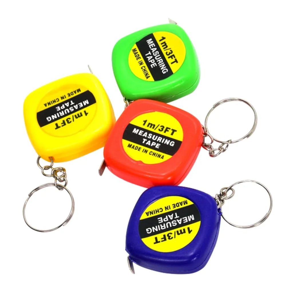 Compact Square Tape Measure Keychain - Set of 4 - Tools >