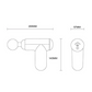 Compact Vibrating Fascia Massage Gun - Gray - Health &