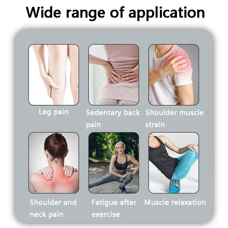 Compact Vibrating Fascia Massage Gun - Gray - Health &