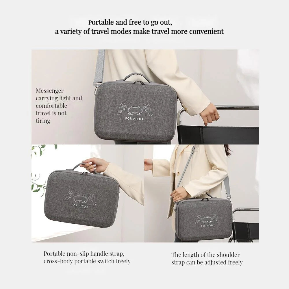 Compact Vr Storage Bag For Pico 4 - Hard Shell-1915197574793531397
