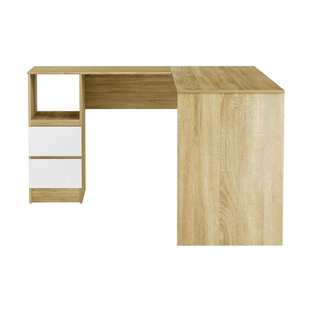 Desk with computer drawer cabinet l
