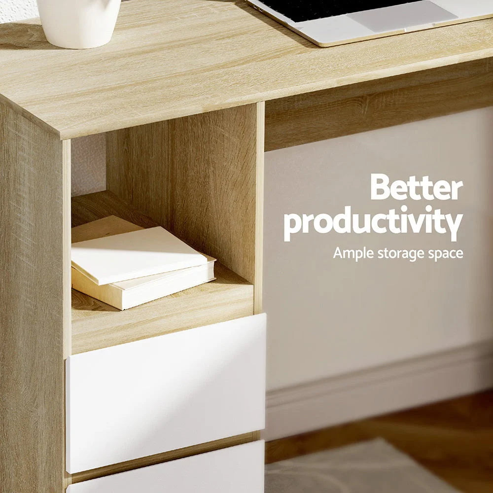 Oak 136cm desk for household use