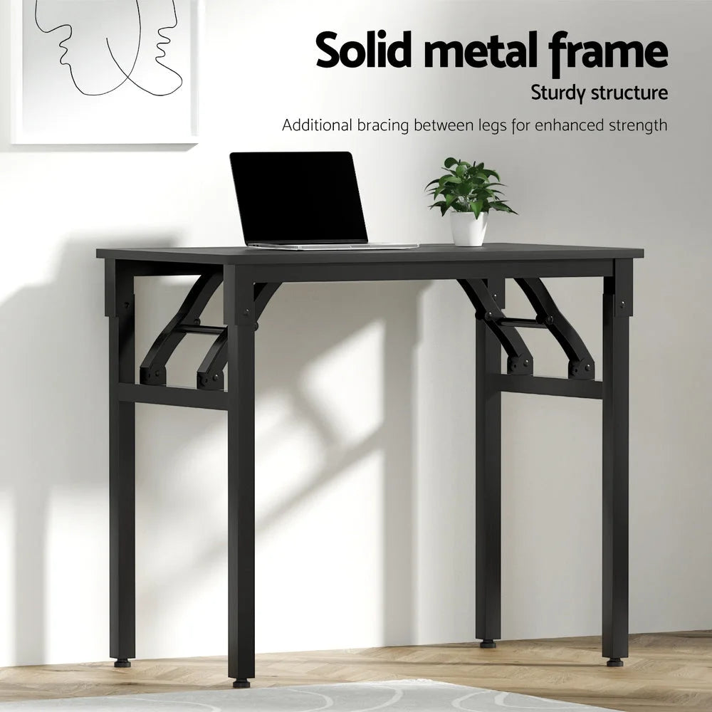 Computer Desk Foldable - Black 80CM