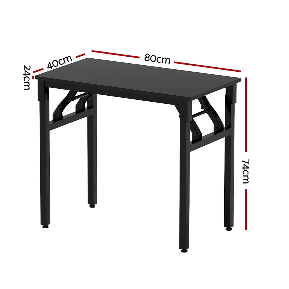 Computer Desk Foldable - Black 80CM