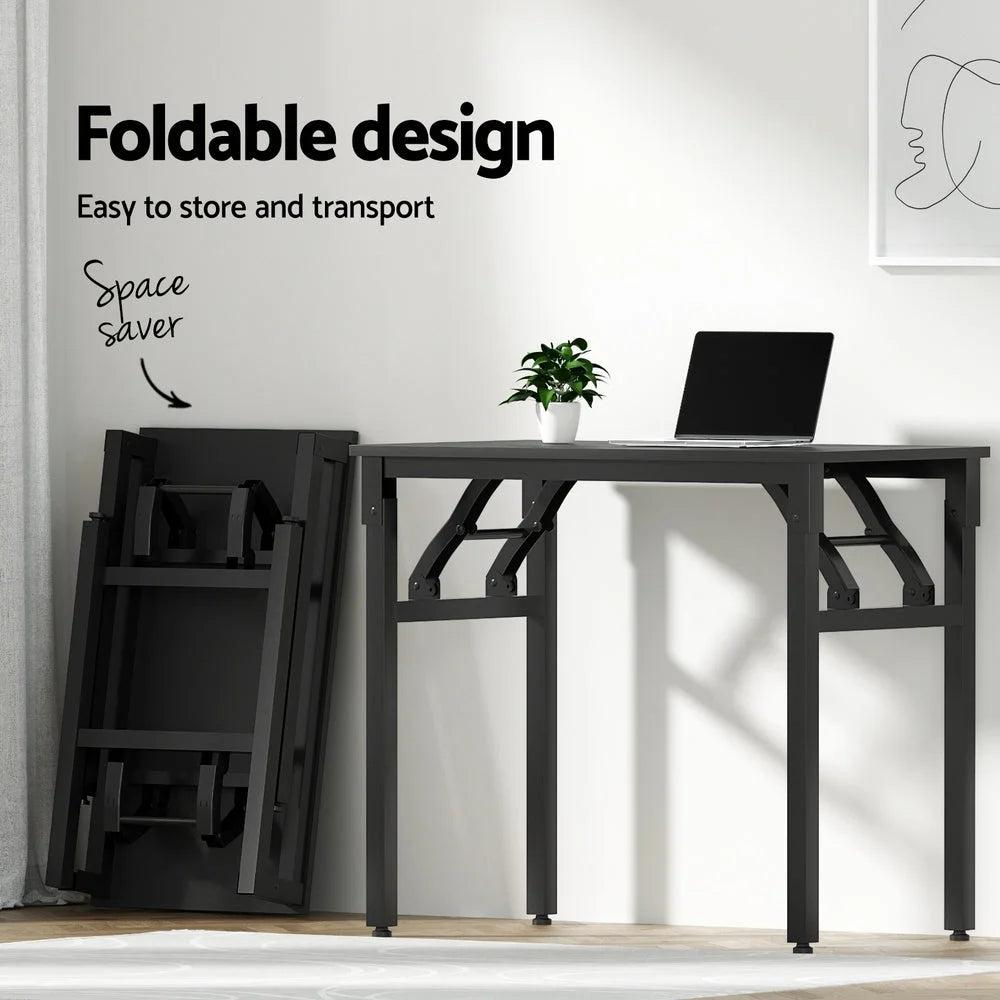 Computer Desk Foldable - Black 80CM