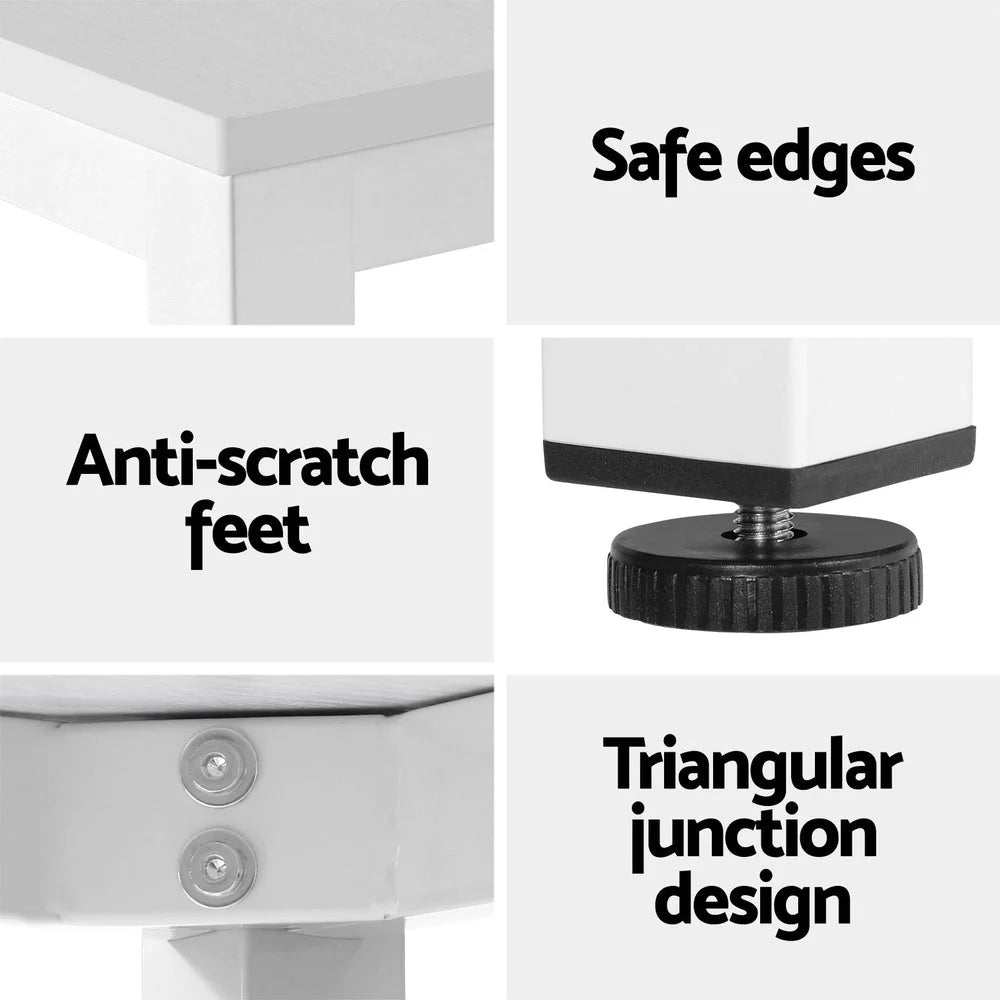 Computer Desk Home Office Study Table 120CM - White