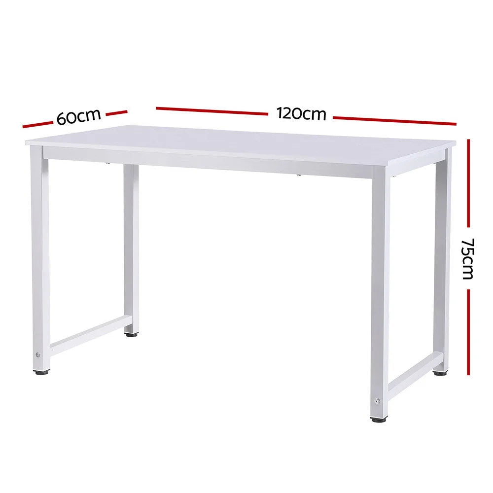 Computer Desk Home Office Study Table 120CM - White