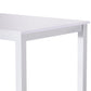White 120cm home office desk with tabletop and metal support frame