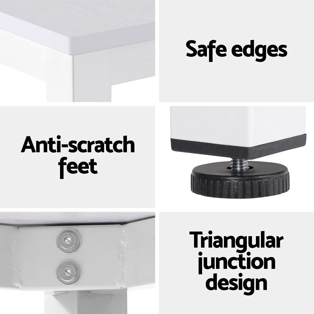 Computer Desk Home Office Study Table 120CM - White