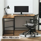 Home office desk with adjustable worktop and sturdy legs