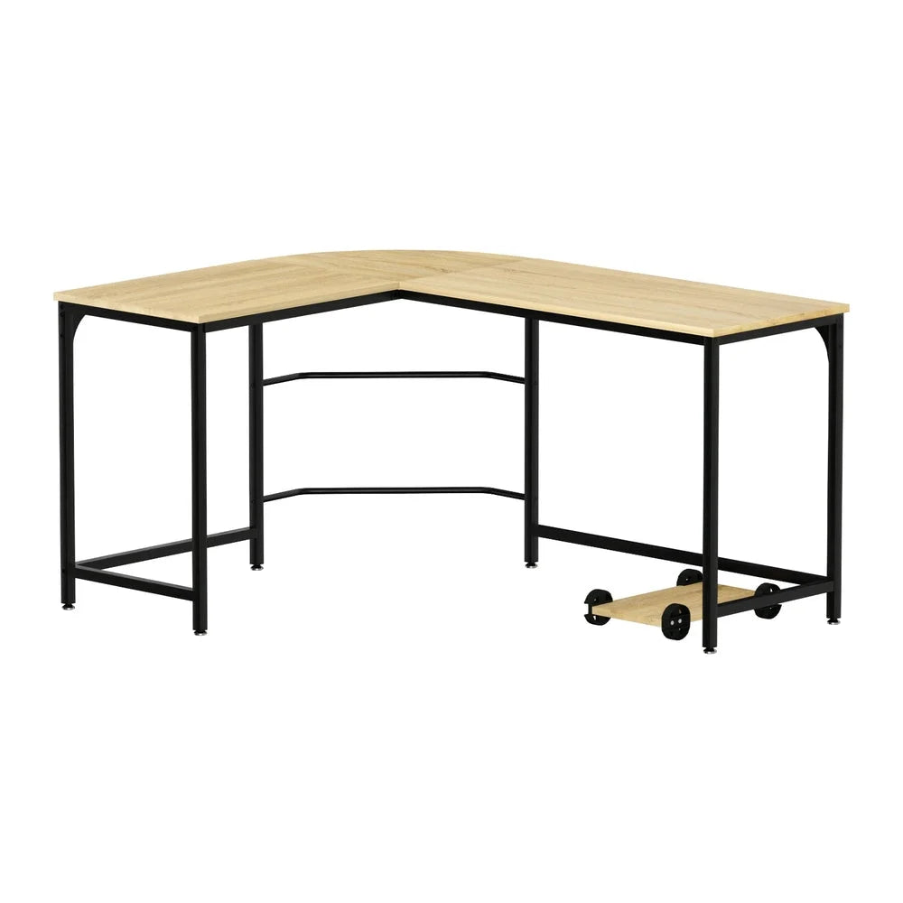 Computer Desk L Shape CPU Stand oak 147cm 647