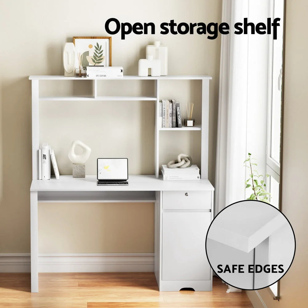 Computer Desk Office Study Table with Drawer Bookshelf