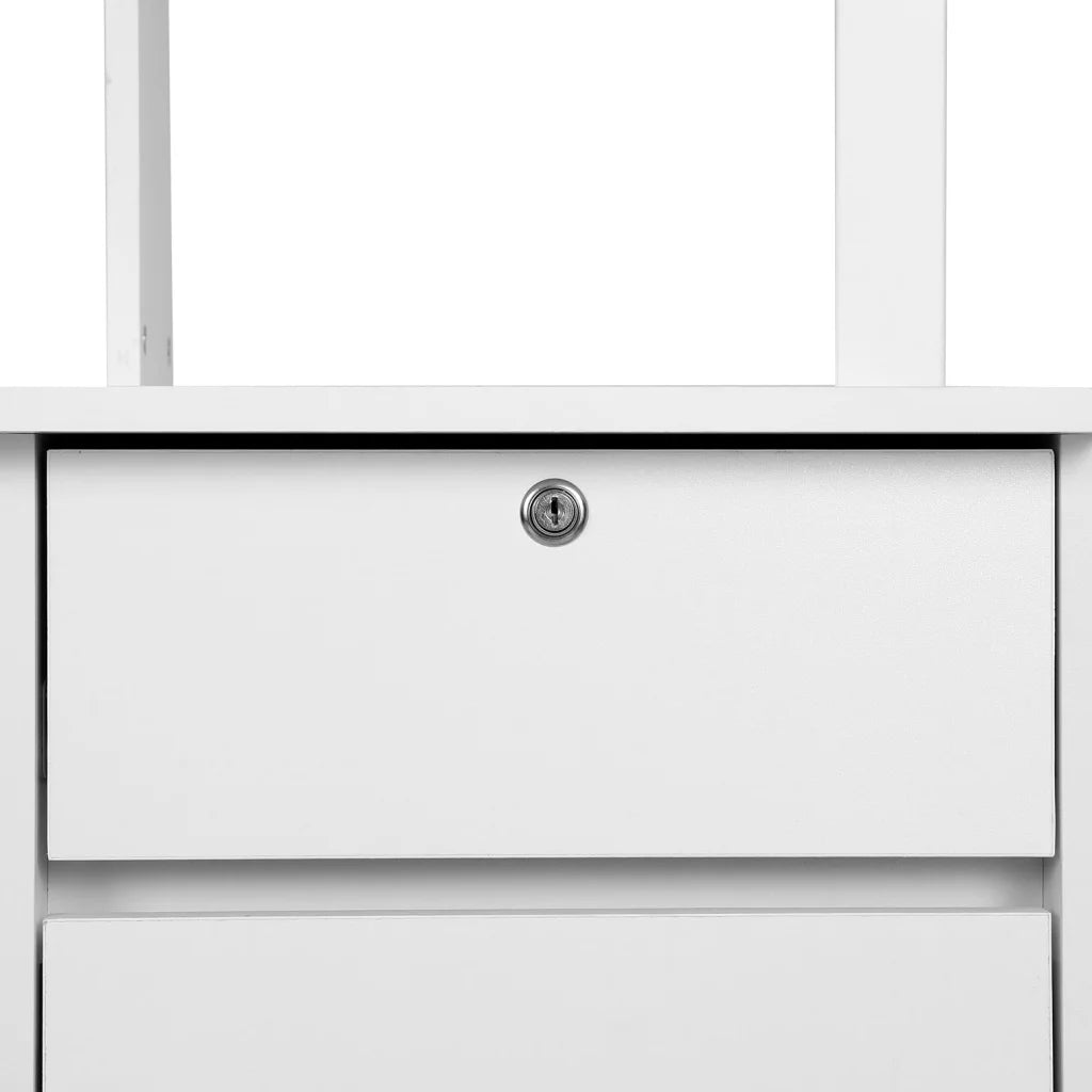 Computer Desk Office Study Table with Drawer Bookshelf