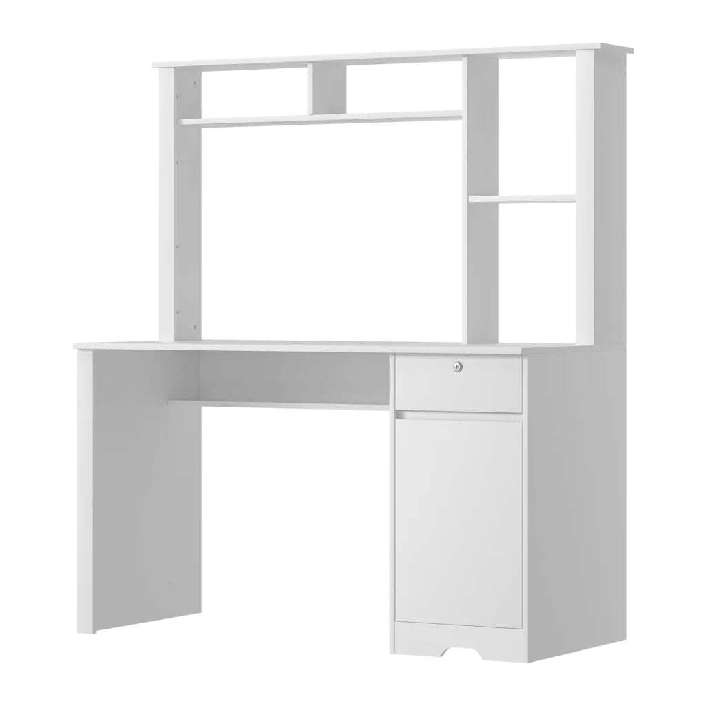 Computer Desk Office Study Table with Drawer Bookshelf