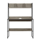 Grey 100cm home office desk with work surface and storage section