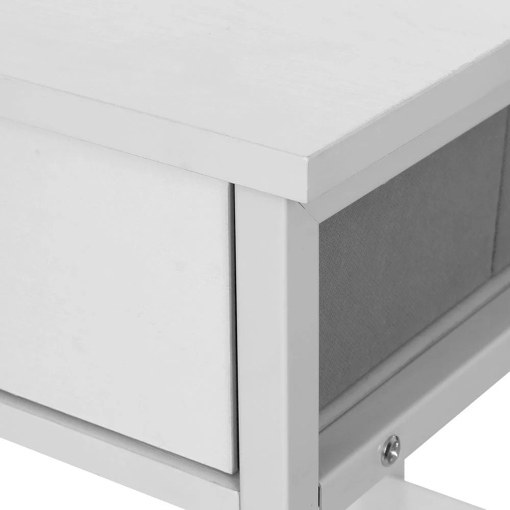 Desk with computer drawer shelves study