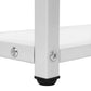 White 120cm home office desk with workstation surface and side shelves