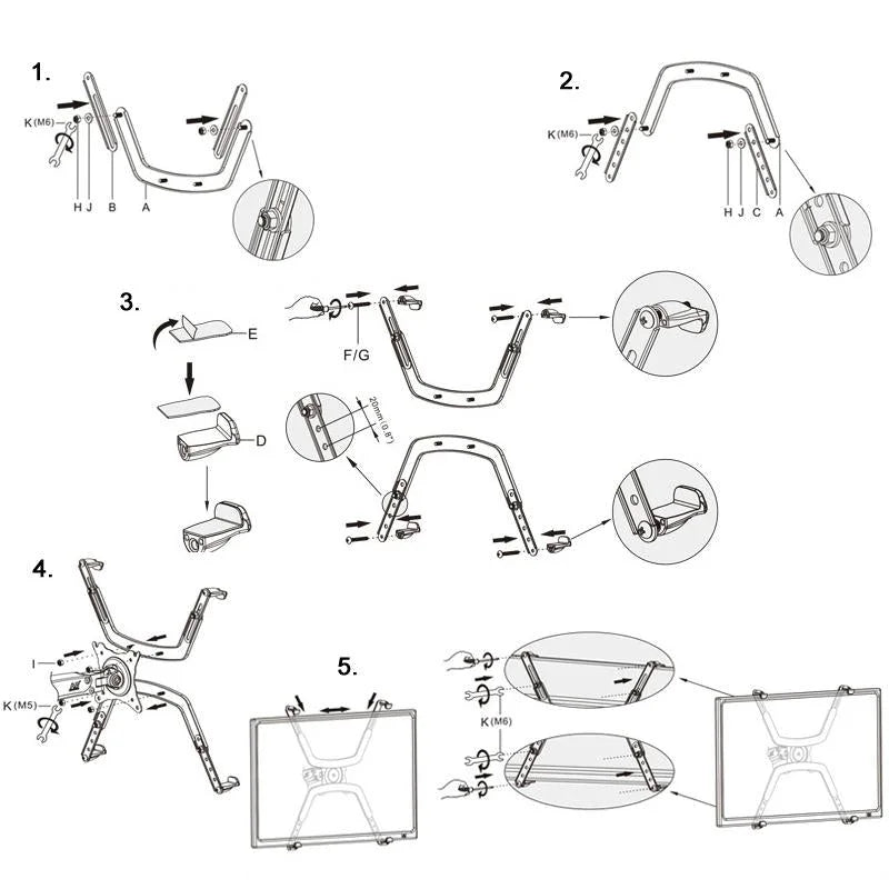 Computer Monitor Stand Accessories - Non-hole Design