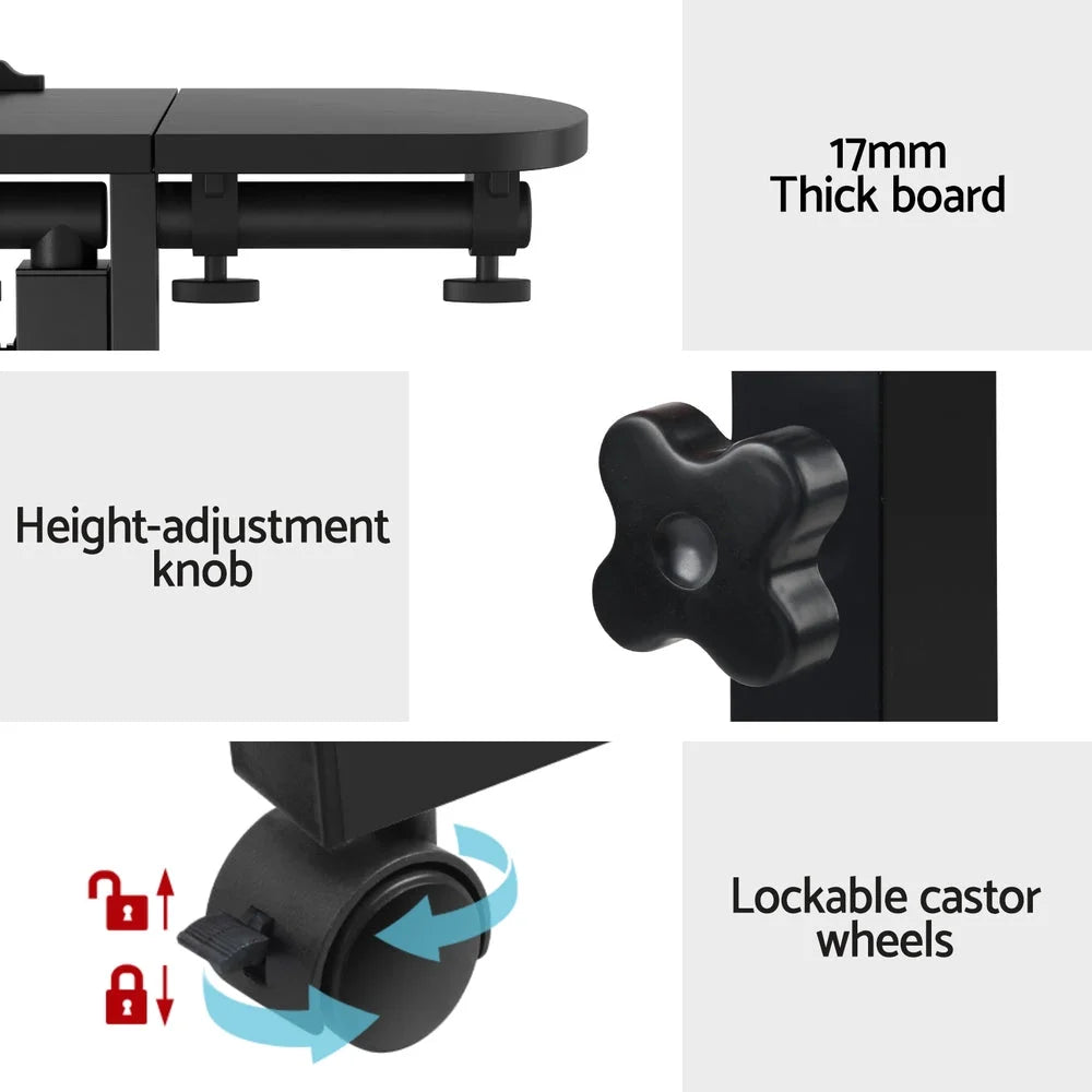 Computer Stand Adjustable with Cooler Fan Black - Living