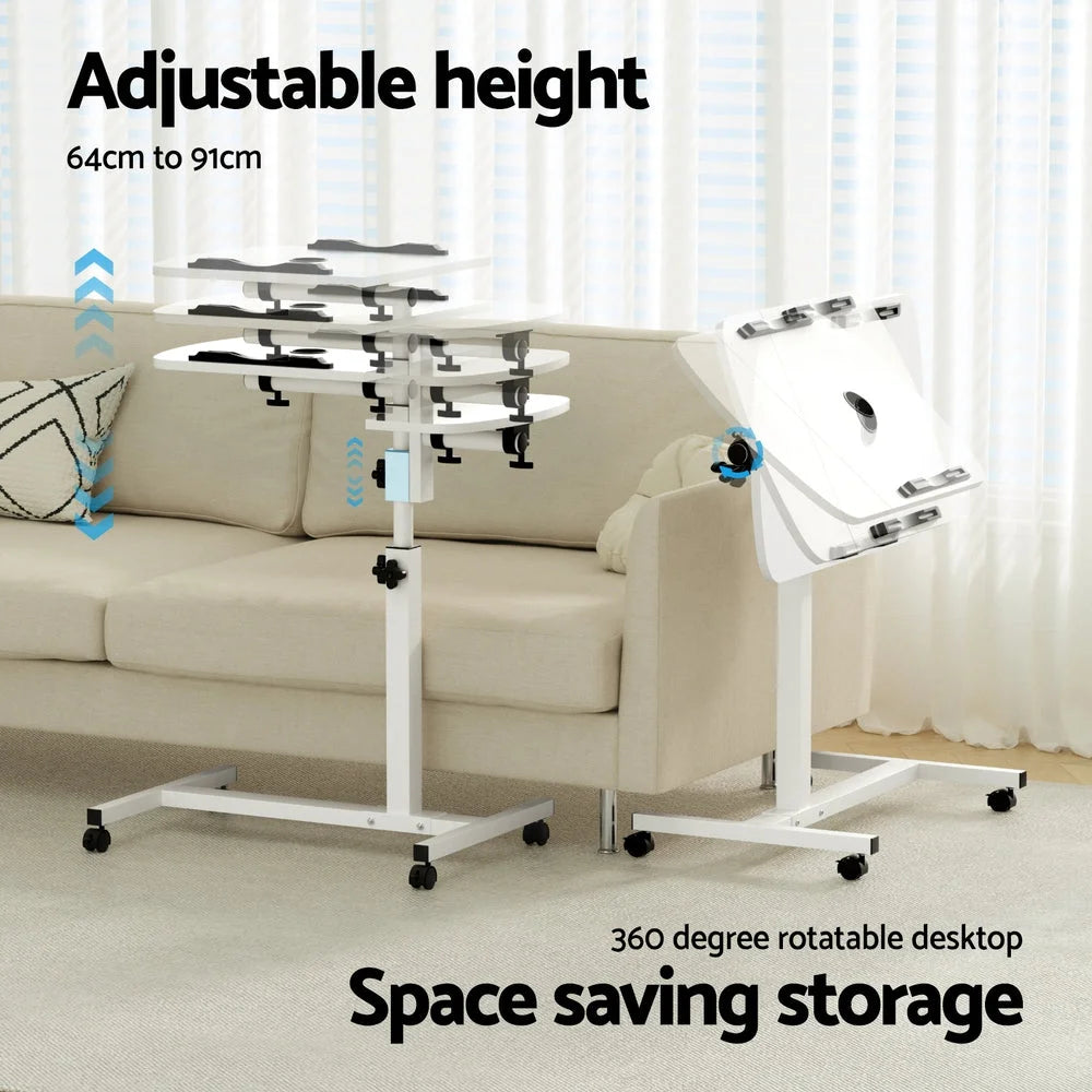 Computer Stand Adjustable with Cooler Fan White - Living