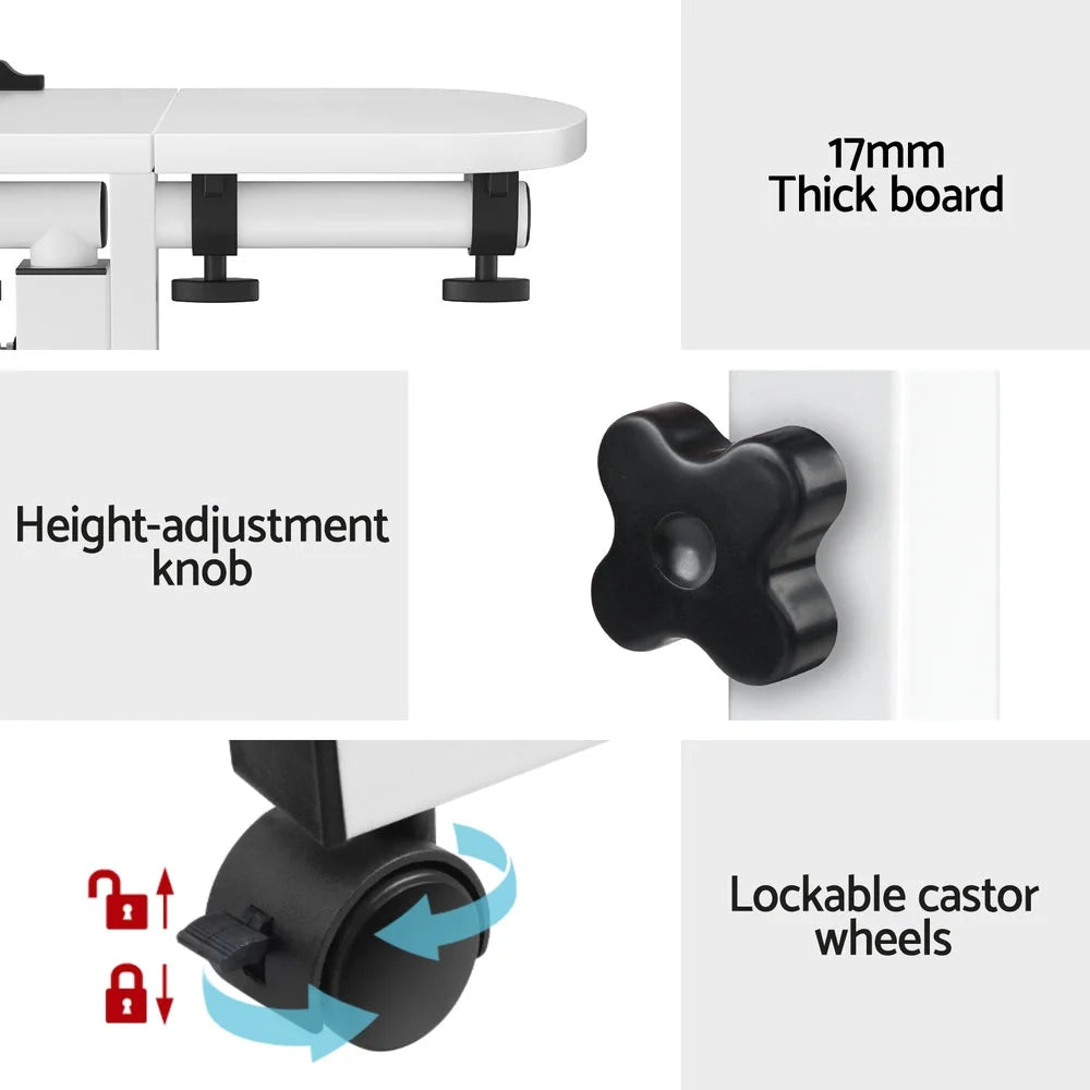 Computer Stand Adjustable with Cooler Fan White - Living