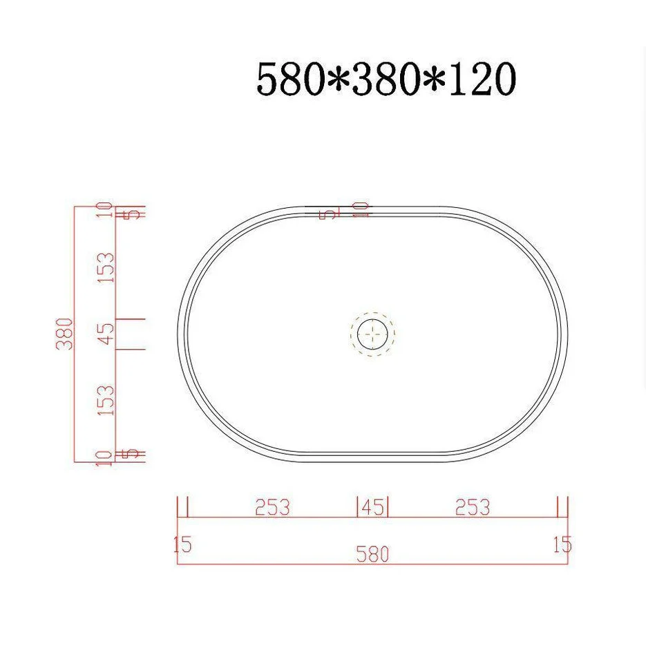 Concrete Cement Wash Basin Ultra Modern Counter Top Oval