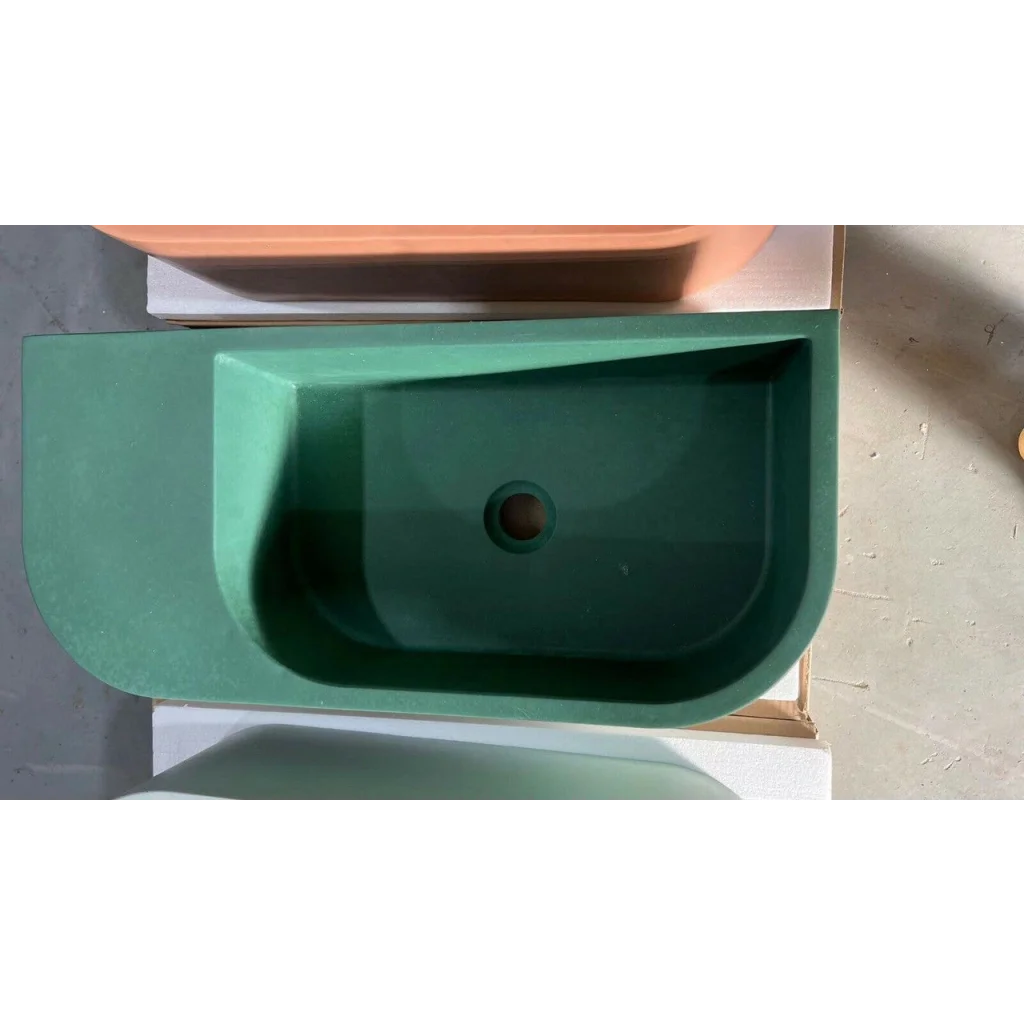 Concrete Cement Wash Basin Wall Hung Counter Top Matte Lake