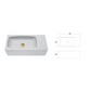 Concrete Cement Wash Basin Wall Hung Curved Matte White New