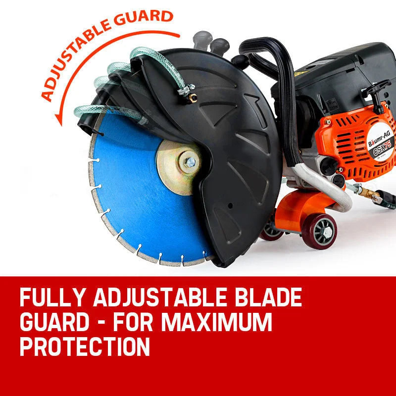 Concrete Cut Off Demolition Saw 75cc Wet Demo Road Cutter