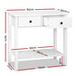 Console Table Hallway Entry for 2 Drawers White Bedroom