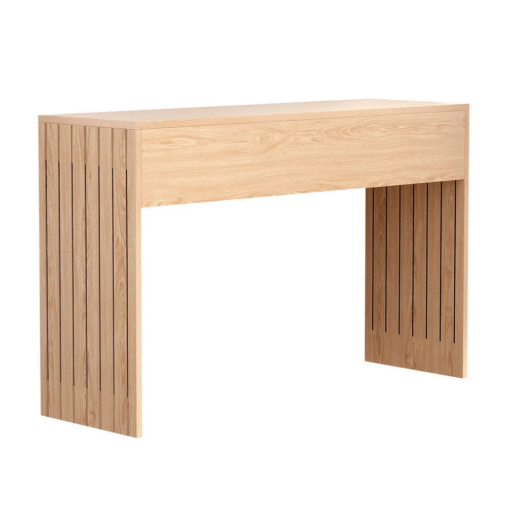 Console Table Hallway Fluted 120CM - Pine - Furniture