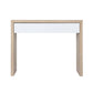 White 100cm console table with entry table legs and handle drawer