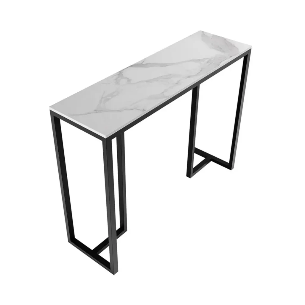 Console Table Stone Marble - Marble & Black - Furniture
