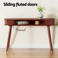 120cm console table with white console body and timber drawer
