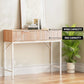 92cm console table with caster wheels and side handle rail