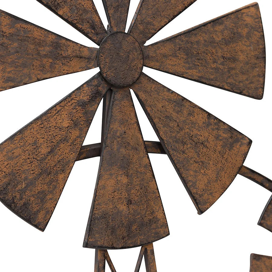 Contemporary 3 Windmill Wall Art 81cm - Home & Garden >