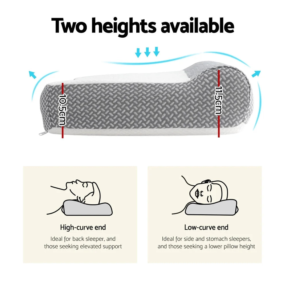 Contour Pillow Memory Foam Ergonomic Support giselle 307