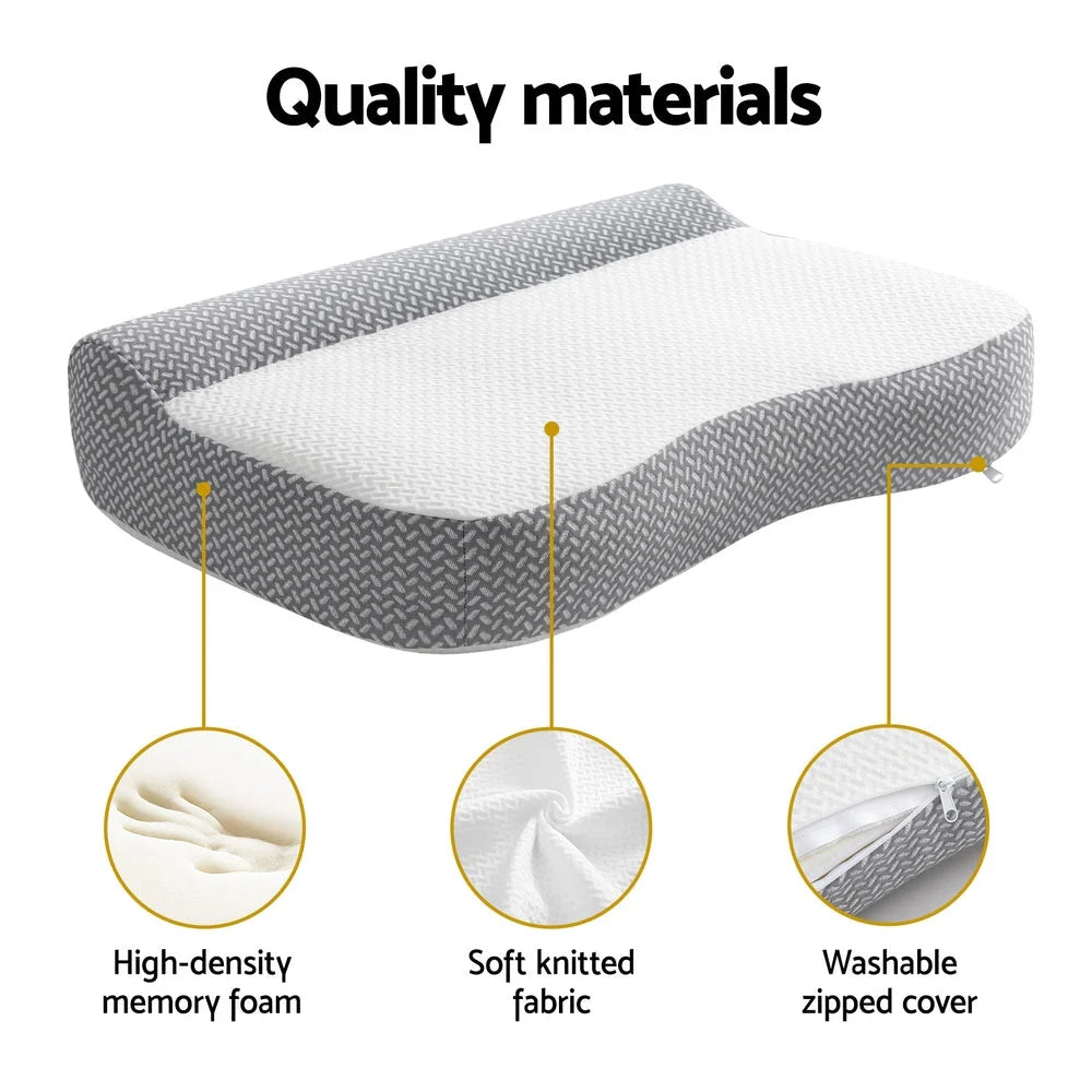 Contour Pillow Memory Foam Ergonomic Support giselle 553