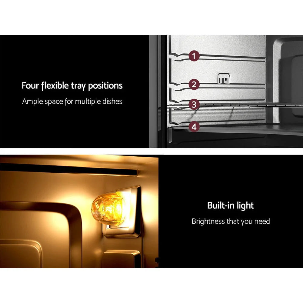 Convection Oven Bake Benchtop Rotisserie Grill 60L